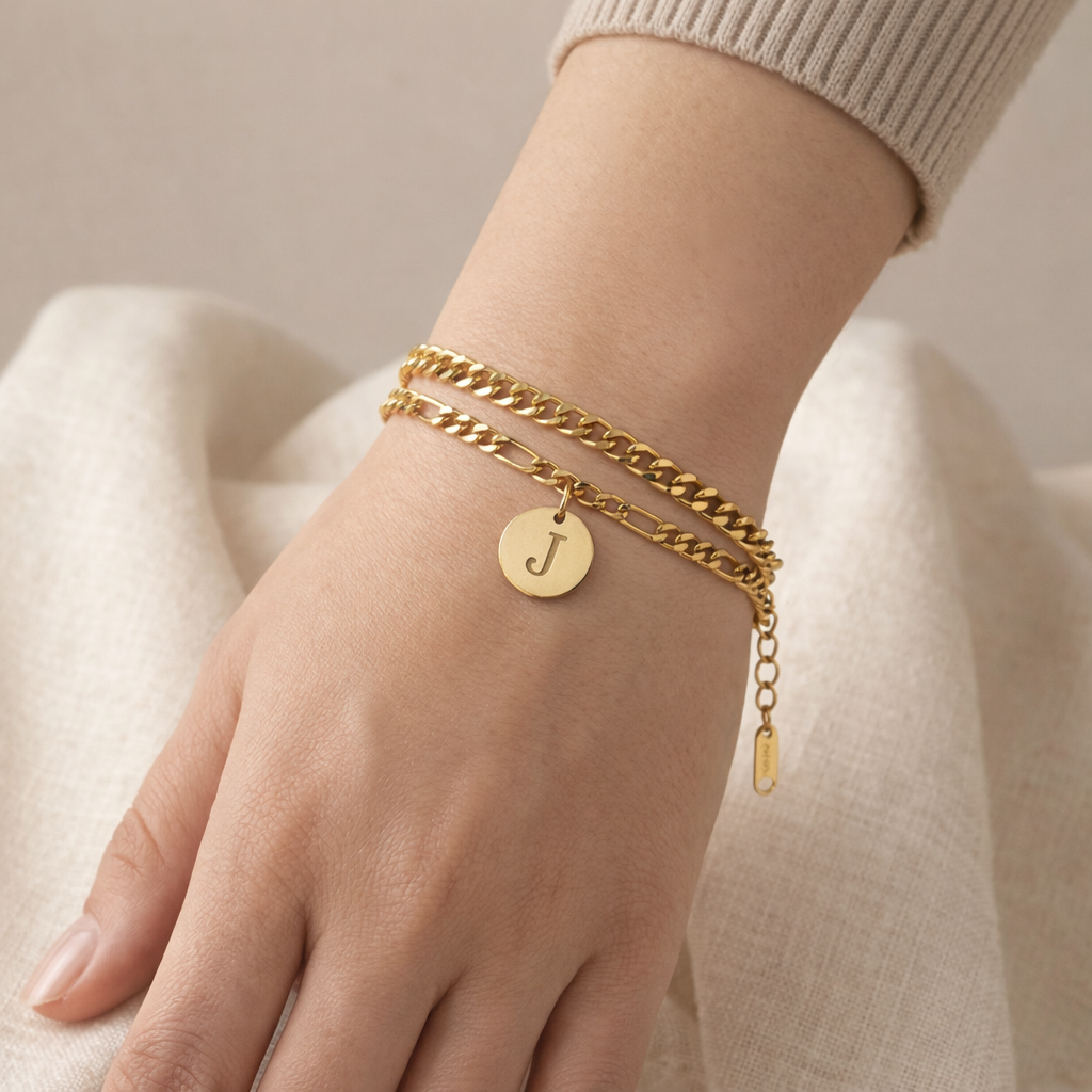 Initial Duo Bracelet